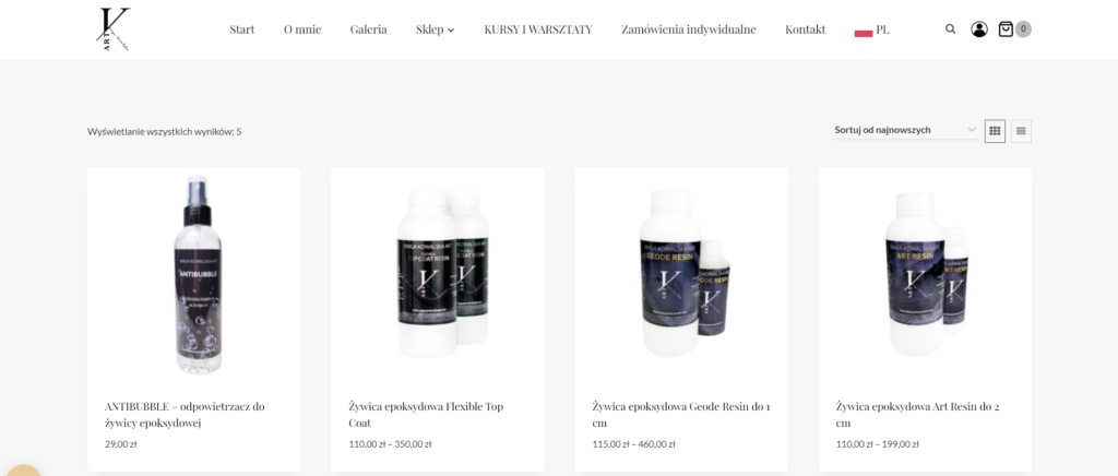 żywica dla zegarów i obrazów