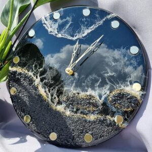 zegar z żywicą czarne morze