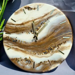 Zegar ścienny Brązowy marmur