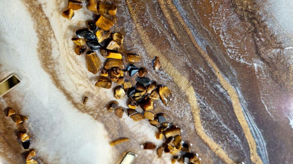 Zegar ścienny "Brązowy marmur"