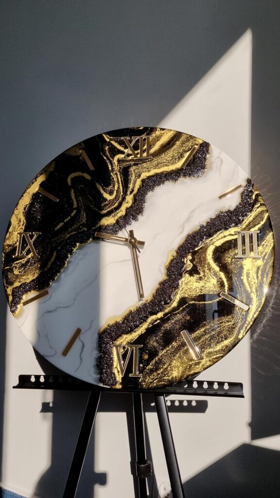 Zegar da resin art Jin Jang 60 cm