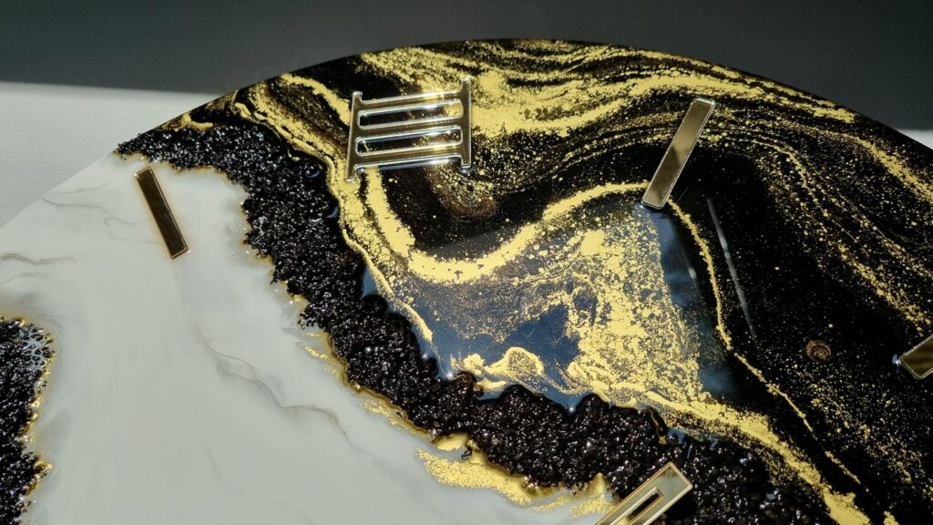 Zegar da resin art Jin Jang 60 cm