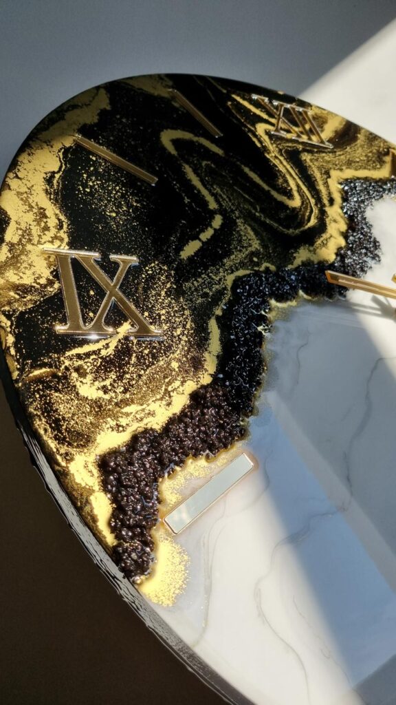 Zegar da resin art Jin Jang 60 cm