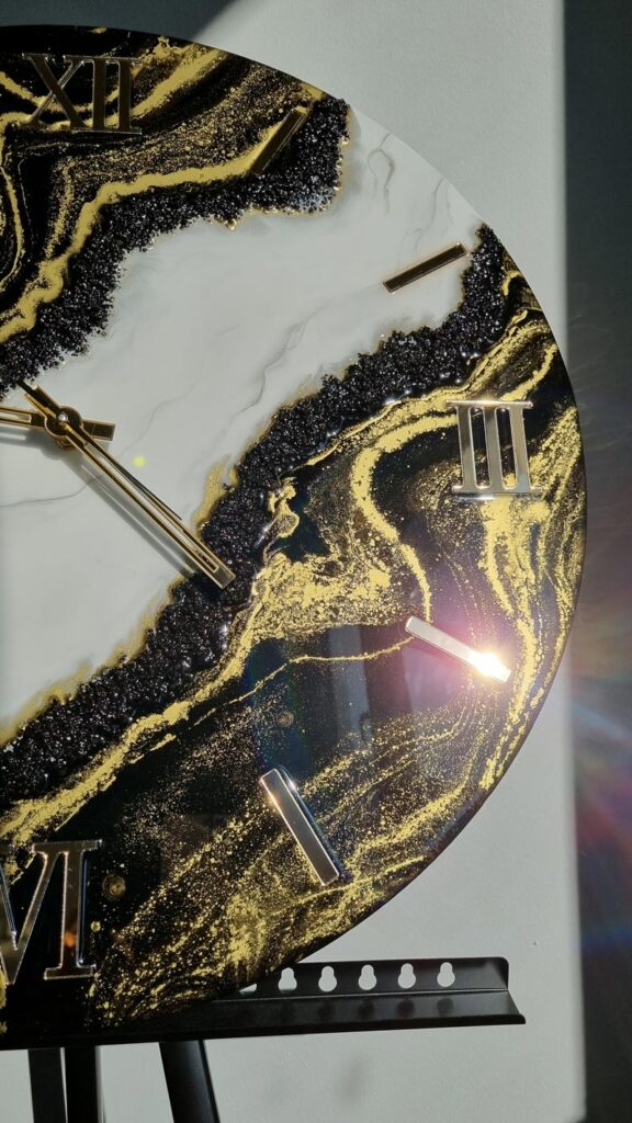 Zegar da resin art Jin Jang 60 cm