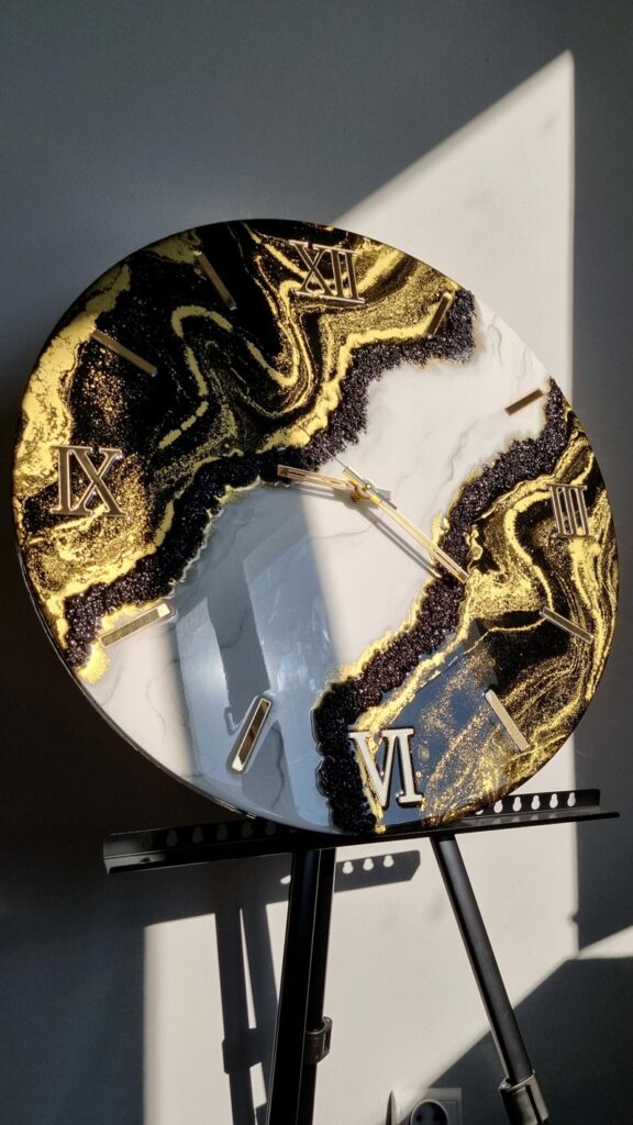 Zegar da resin art Jin Jang 60 cm