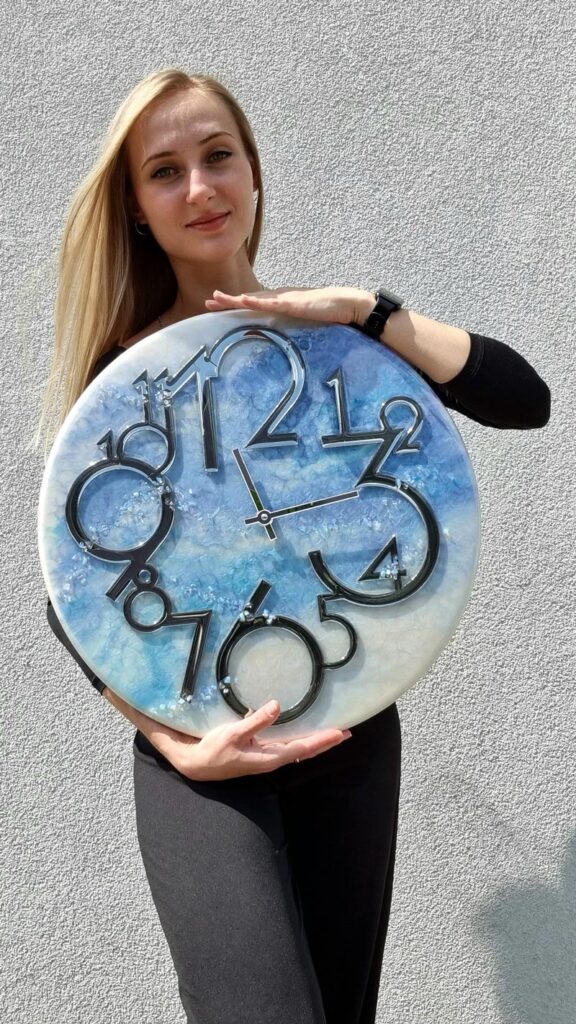 zegar z żywicą Księżyc