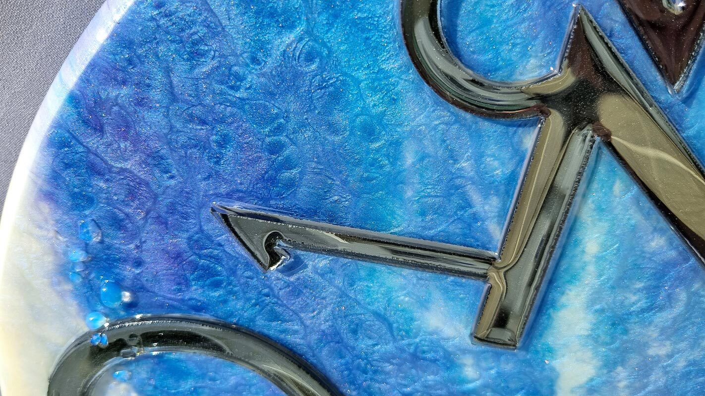 zegar z żywicą Księżyc