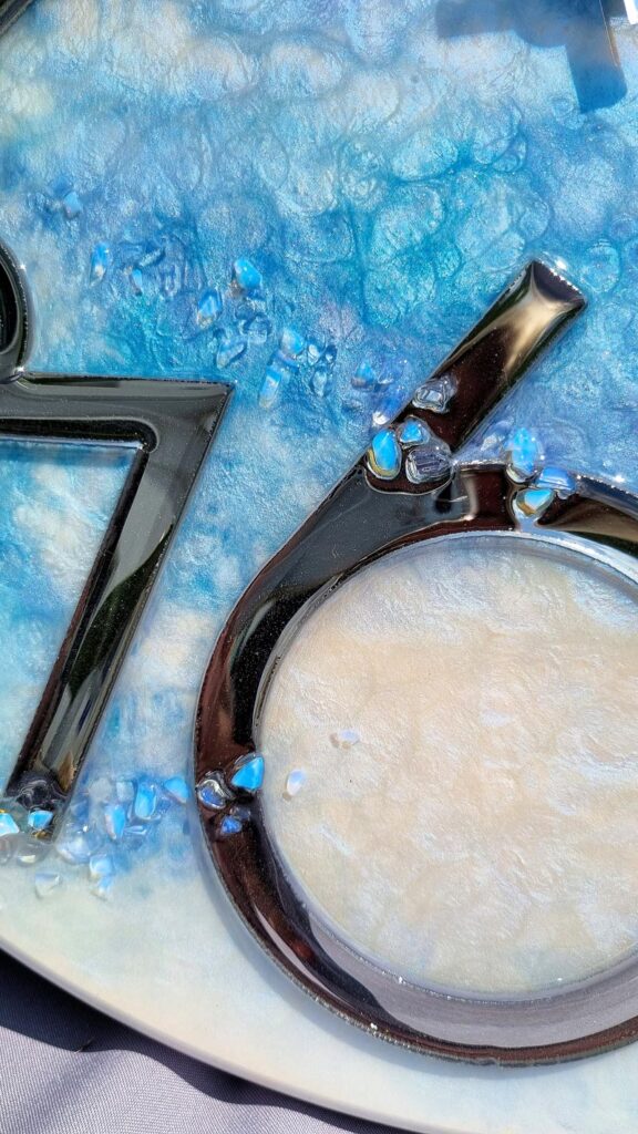 zegar z żywicą Księżyc