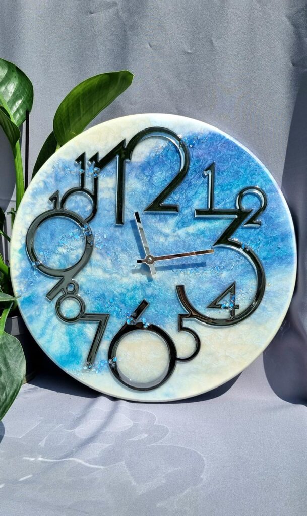 zegar z żywicą Księżyc