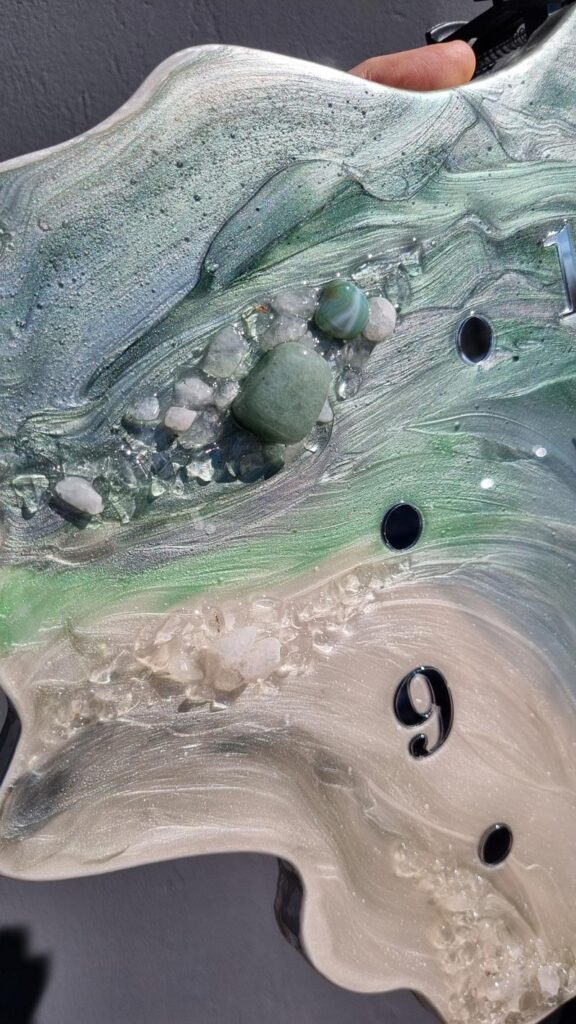 Zegar ścienny Jasno-zielony Geoda