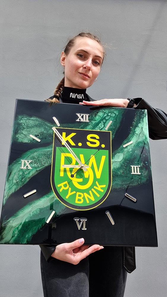 Zegar ścienny z logo ROW Rybnik