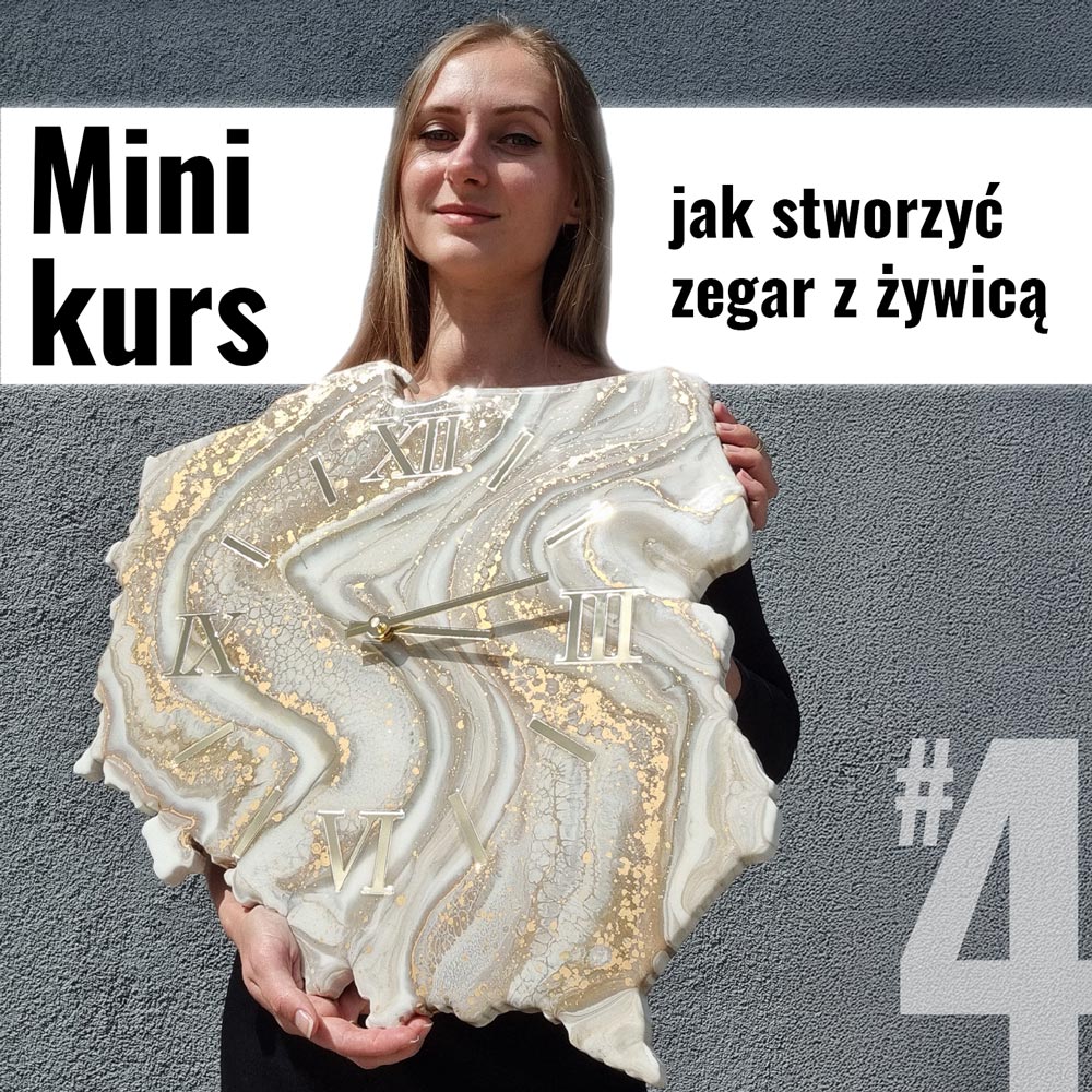 Mini-kurs – jak stworzyć zegar z żywicą „Magiczne komórki-2”