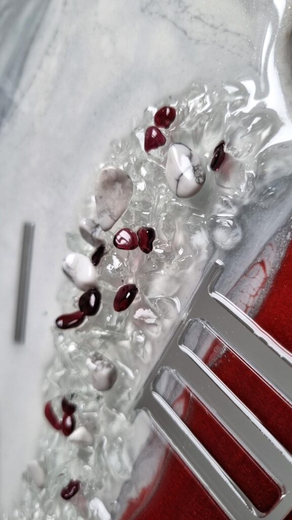 zegar ścienny z żywicy polska godło biało czerwony