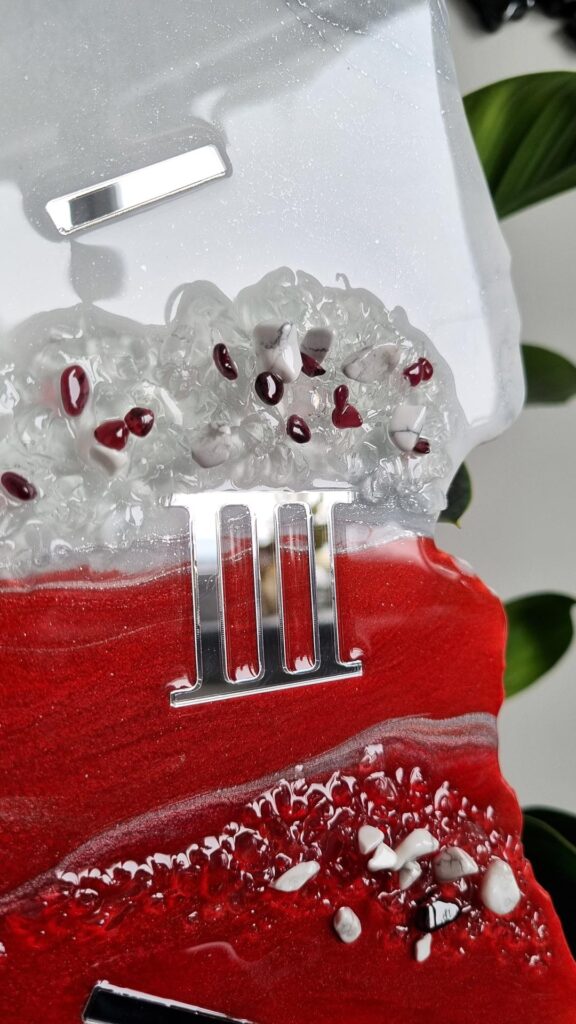 zegar ścienny z żywicy polska godło biało czerwony