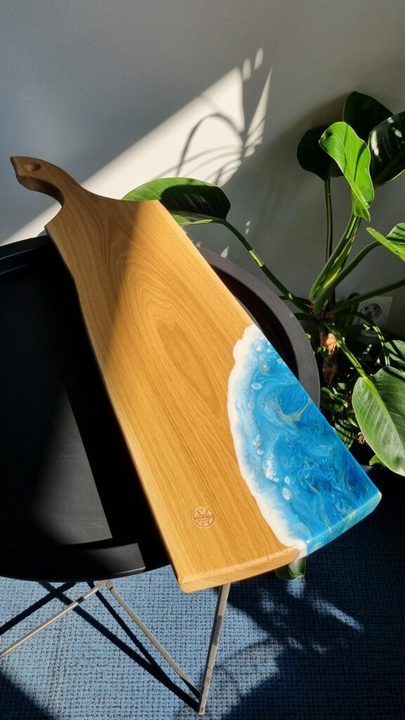 zegar ścienny z żywicy morze z klifem z efektem fal morskich 3D